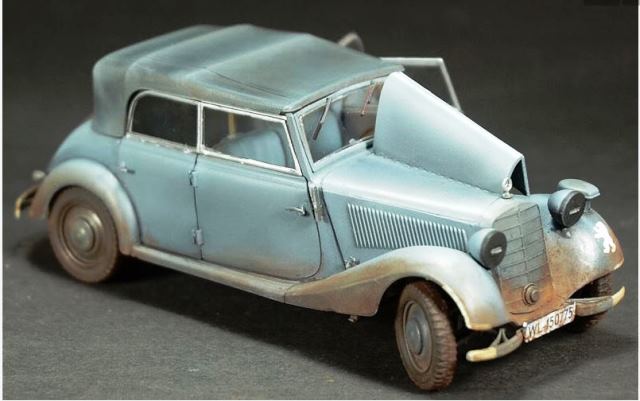 German Military Car Typ 170V Tourenwagen, 4 Turen (WWII Era)