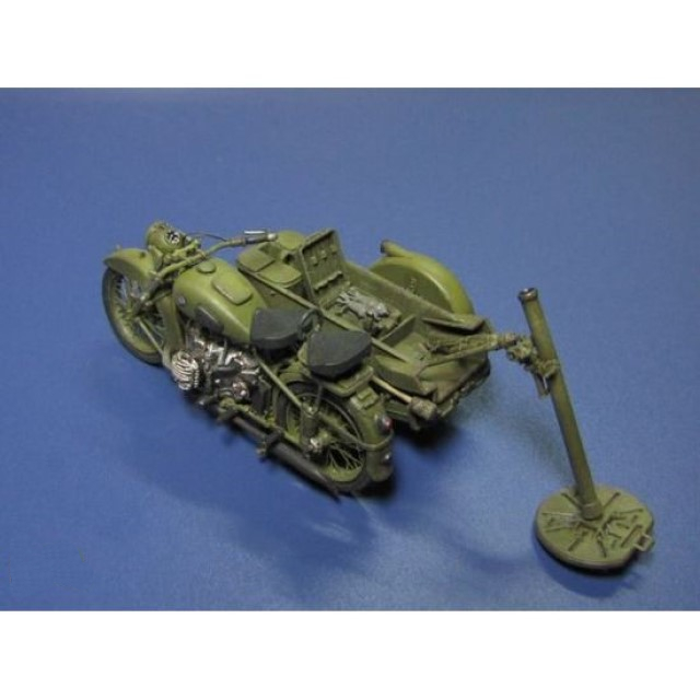 Soviet Motorcycle M-72 With Mortar