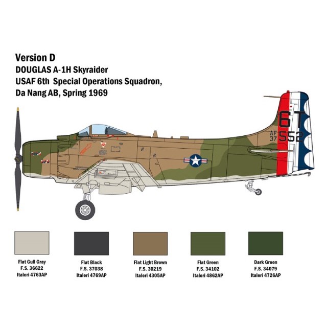 Douglas A-1H Skyraider - Super Decal Sheet Included