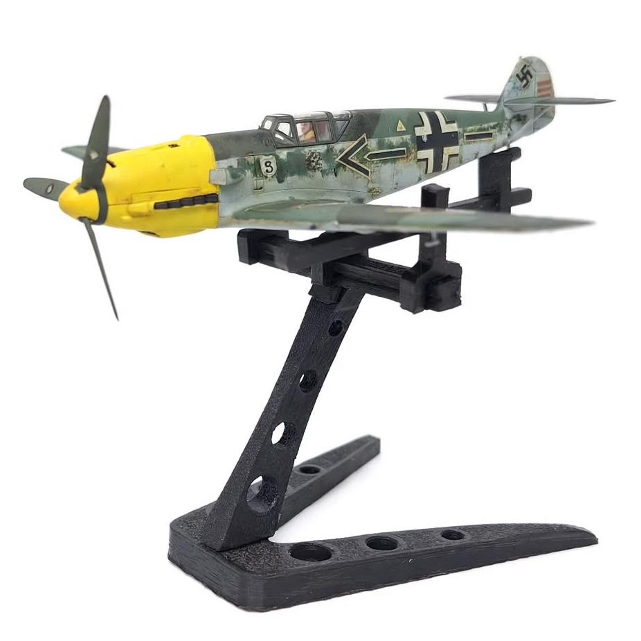 Aircraft Display Stand For 1/72 Scale Single Propeller Aircraft With Tail Support
