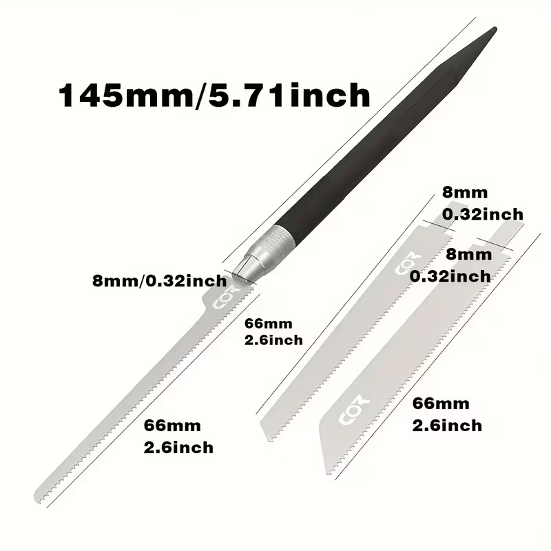 Hand Saw Set 1 Handles with 6 Saw Blade Model Tool
