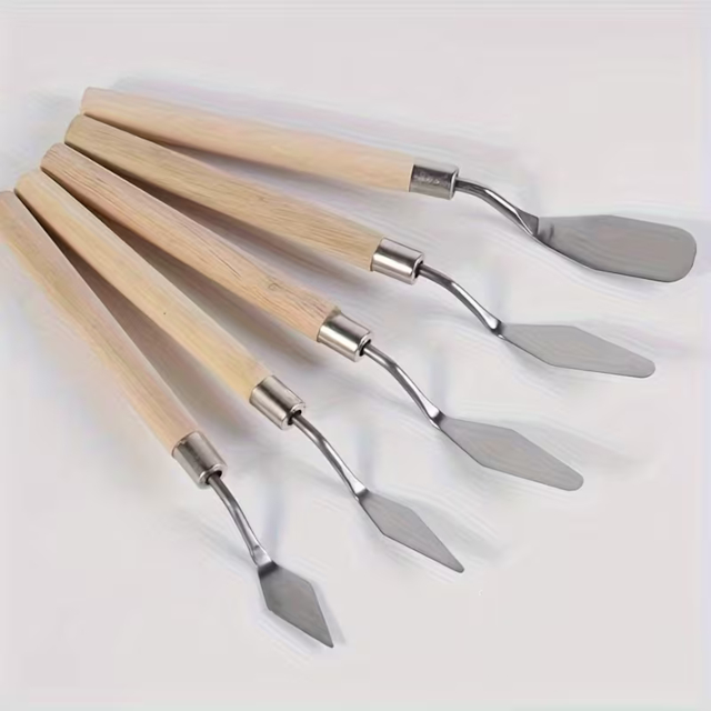 7pcs Set Palette Knife, Oil Painting, Stainless Steel Pigment Scraper