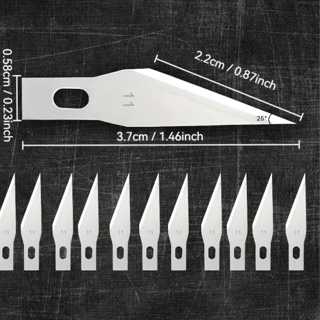 #11 Utility Knife Straight Blade 10 PCS