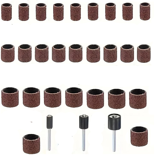 Sanding Drum Kit for Drill Press And Electric Drill, Including Rubber Drum Mandrel Drum Kit 