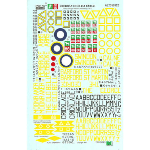 M4A2 Sherman III Decals.