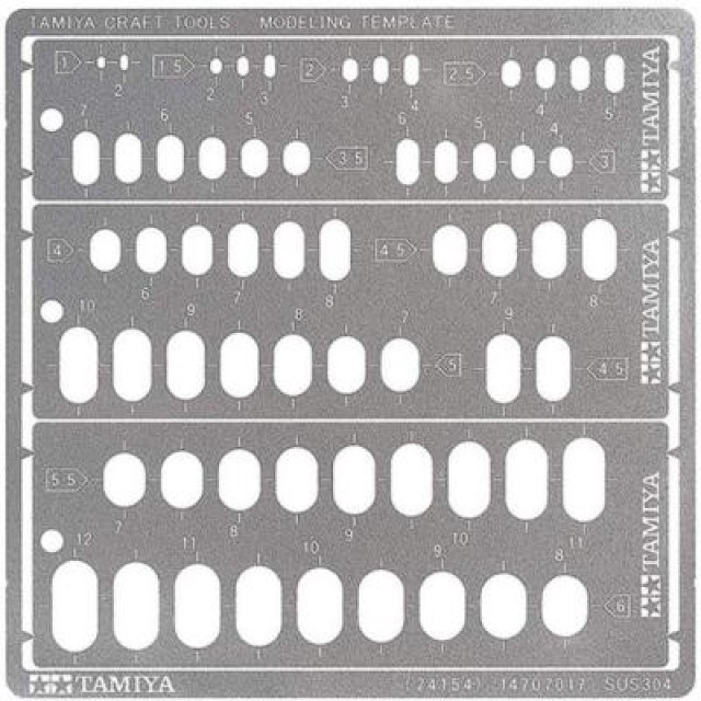 Modeling Template (Rounded Rectangles, 1-6mm)
