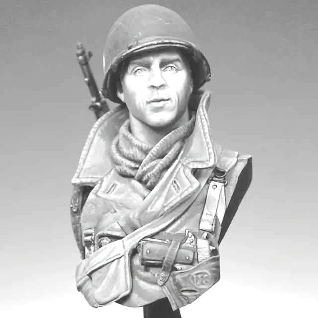 WWII Resin Model Figure Bust US Airborne Soldier